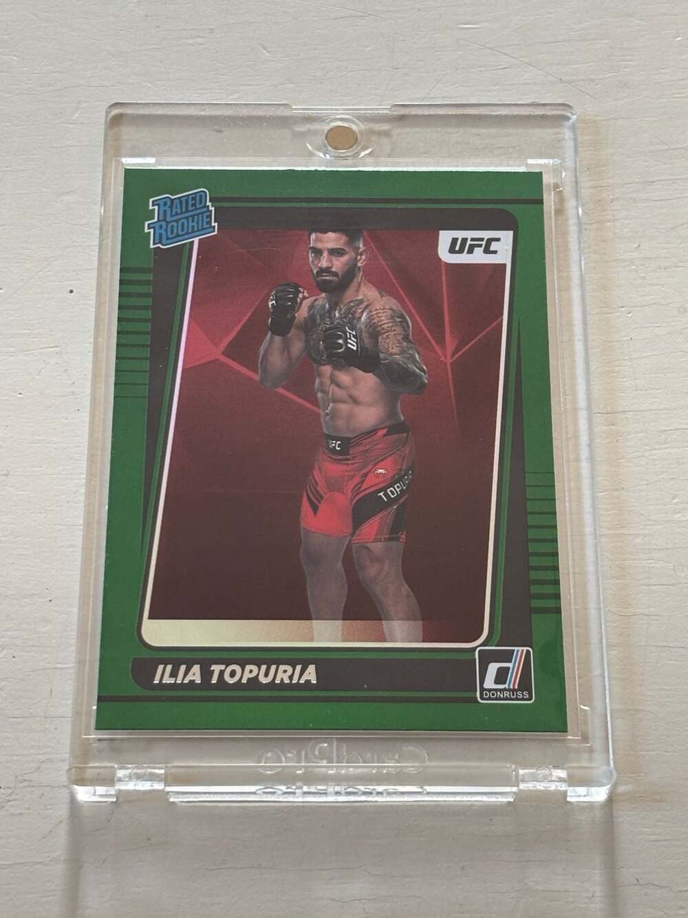 2022 Panini Donruss UFC Ilia Topuria Rated Rookie #215 Green Parallel
